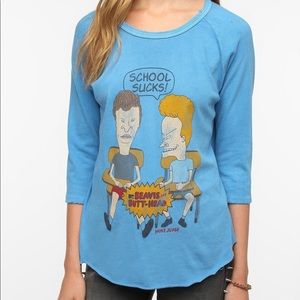 Junk Food Baseball Tee Beavis and Butthead